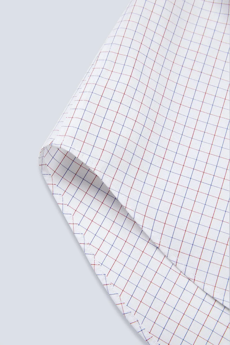 Wrinkle-Free Pinpoint Oxford Dress Shirt | Blue Check 8900DK