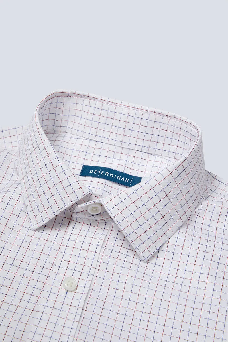 Wrinkle-Free Pinpoint Oxford Dress Shirt | Blue Check 8900DK