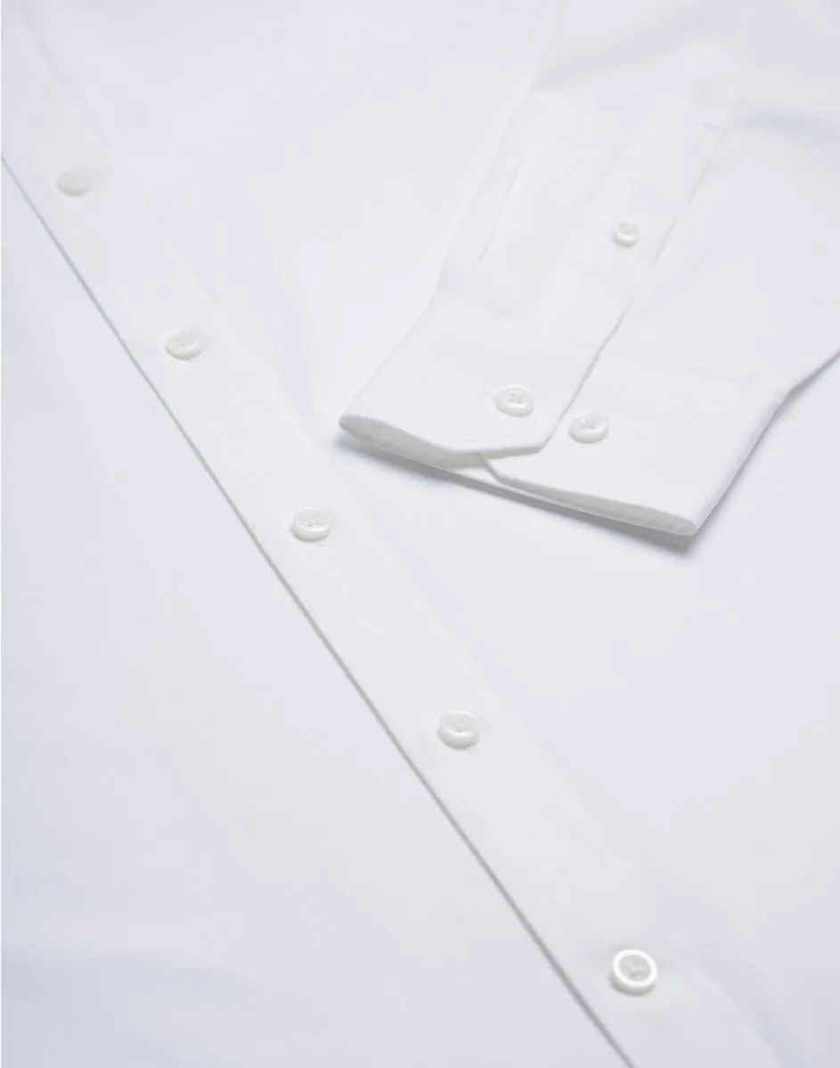 Wrinkle-Free Pinpoint Oxford Dress Shirt | White WH001Z