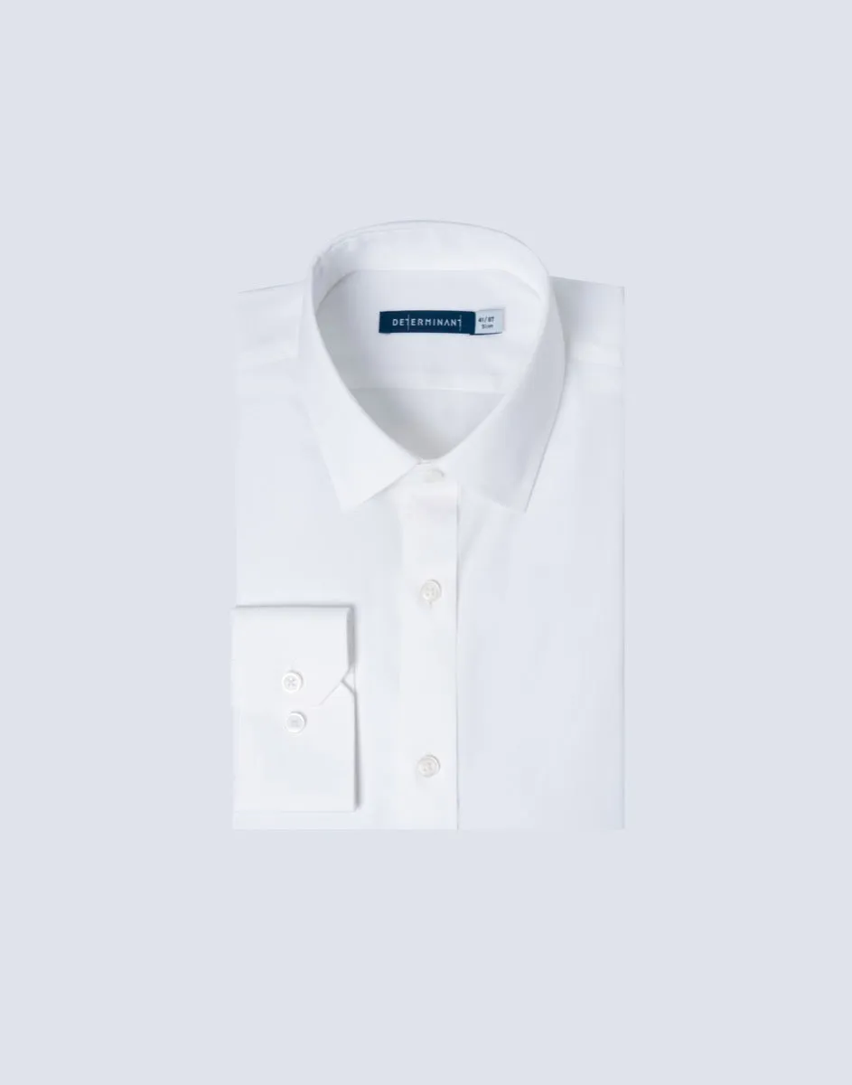 Wrinkle-Free Pinpoint Oxford Dress Shirt | White WH001Z