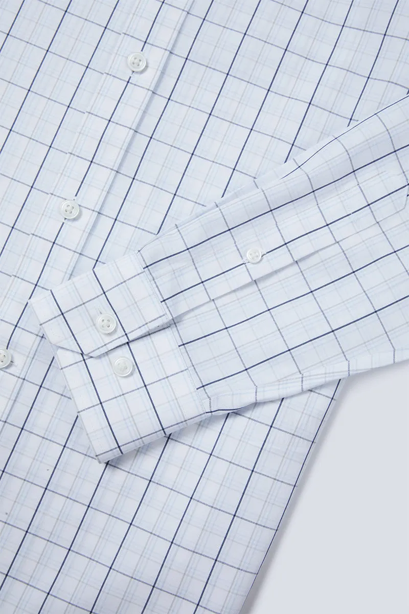 Wrinkle-Free Poplin Dress Shirt | White Multi-Check 15027N