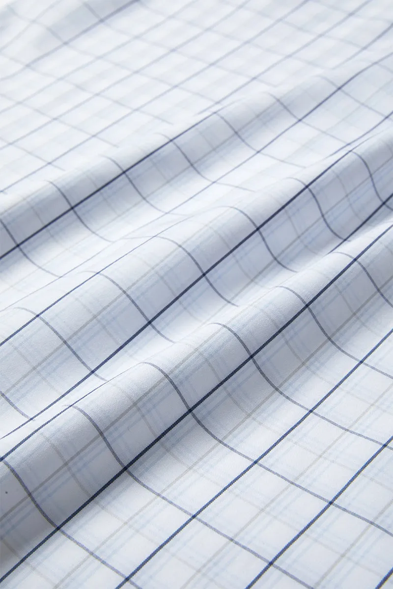 Wrinkle-Free Poplin Dress Shirt | White Multi-Check 15027N